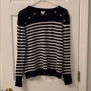J. Crew Sweater with Gold Buttons